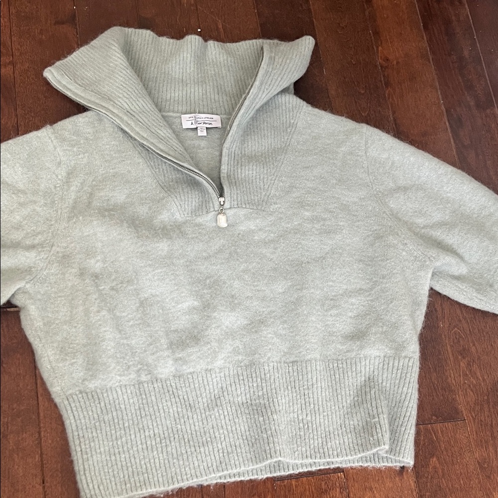 & other stories me large mint green sweater.